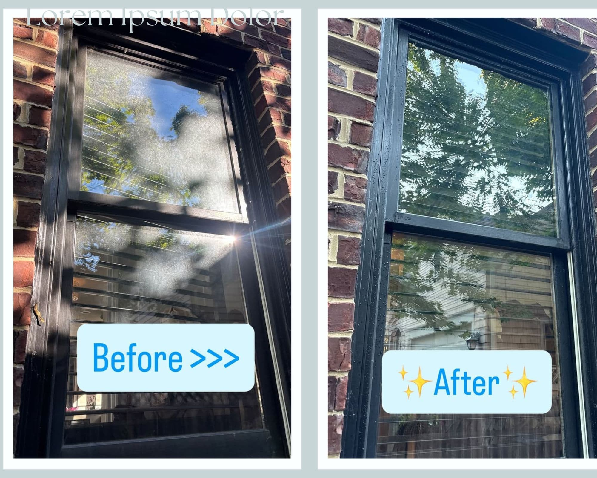 Professional window cleaning technician on a Winnipeg home